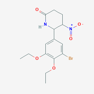 molecular formula C15H19BrN2O5 B11078345 6-(3-Bromo-4,5-diethoxyphenyl)-5-nitropiperidin-2-one 