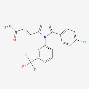 3-[5-(4-Chlorophenyl)-1-[3-(trifluoromethyl)phenyl]-1H-pyrrol-2-YL]propanoic acid