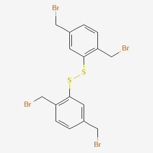 2-{[2,5-Bis(bromomethyl)phenyl]disulfanyl}-1,4-bis(bromomethyl)benzene