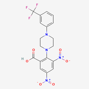 3,5-Dinitro-2-{4-[3-(trifluoromethyl)phenyl]piperazin-1-yl}benzoic acid