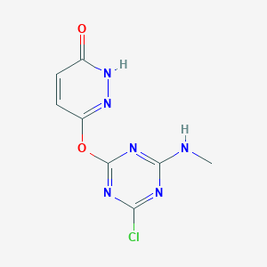 6-{[4-Chloro-6-(methylamino)-1,3,5-triazin-2-yl]oxy}pyridazin-3-ol