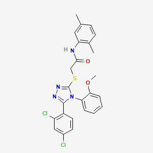 2-{[5-(2,4-dichlorophenyl)-4-(2-methoxyphenyl)-4H-1,2,4-triazol-3-yl]sulfanyl}-N-(2,5-dimethylphenyl)acetamide