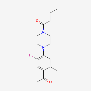 1-[4-(4-Acetyl-2-fluoro-5-methylphenyl)piperazin-1-yl]butan-1-one