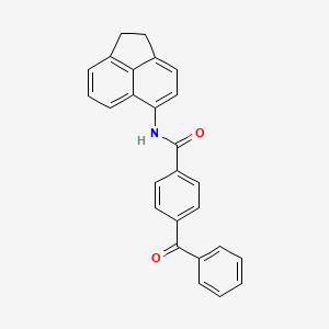 molecular formula C26H19NO2 B11078455 N-(1,2-dihydroacenaphthylen-5-yl)-4-(phenylcarbonyl)benzamide 