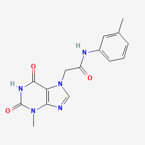 2-(3-methyl-2,6-dioxo-1,2,3,6-tetrahydro-7H-purin-7-yl)-N-(3-methylphenyl)acetamide