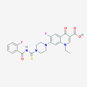 1-Ethyl-6-fluoro-7-[4-[(2-fluorobenzoyl)carbamothioyl]piperazin-1-yl]-4-oxoquinoline-3-carboxylic acid