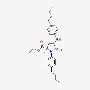 ethyl 1-(4-butylphenyl)-4-[(4-butylphenyl)amino]-2-methyl-5-oxo-2,5-dihydro-1H-pyrrole-2-carboxylate