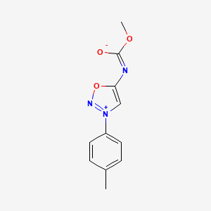 molecular formula C11H11N3O3 B11078589 (1E)-1-methoxy-N-[3-(4-methylphenyl)oxadiazol-3-ium-5-yl]methanimidate 