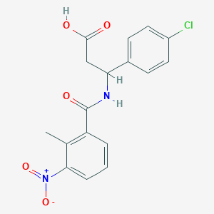 3-(4-Chlorophenyl)-3-[(2-methyl-3-nitrobenzoyl)amino]propanoic acid