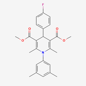 Dimethyl 1-(3,5-dimethylphenyl)-4-(4-fluorophenyl)-2,6-dimethyl-1,4-dihydro-3,5-pyridinedicarboxylate