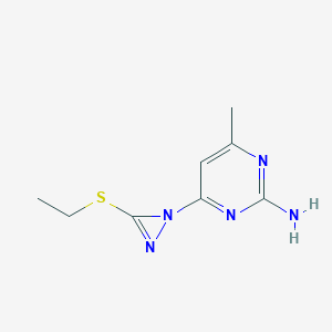 molecular formula C8H11N5S B11078652 4-[3-(ethylthio)-1H-diaziren-1-yl]-6-methylpyrimidin-2-amine 