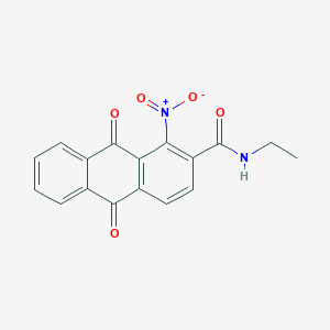 molecular formula C17H12N2O5 B11078674 N-ethyl-1-nitro-9,10-dioxo-9,10-dihydroanthracene-2-carboxamide 