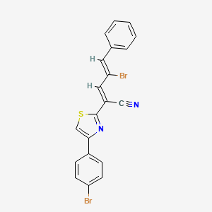 (2E,4Z)-4-bromo-2-[4-(4-bromophenyl)-1,3-thiazol-2-yl]-5-phenylpenta-2,4-dienenitrile