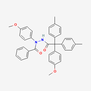 N-(4-methoxyphenyl)-N'-{(4-methoxyphenyl)[bis(4-methylphenyl)]acetyl}benzohydrazide