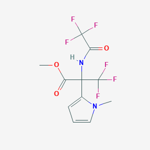 Propionic acid, 3,3,3-trifluoro-2-(1-methyl-1H-pyrrol-2-yl)-2-(2,2,2-trifluoroacetylamino)-, methyl ester