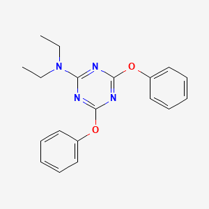 molecular formula C19H20N4O2 B11078759 N,N-diethyl-4,6-diphenoxy-1,3,5-triazin-2-amine 