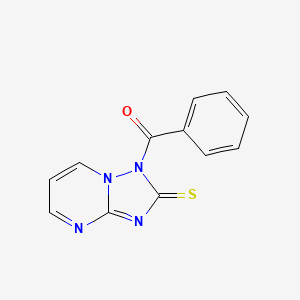 molecular formula C12H8N4OS B11078766 Phenyl-(2-thioxo-2H-[1,2,4]triazolo[1,5-a]pyrimidin-1-yl)-methanone 