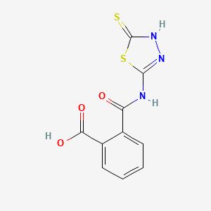 2-{[(5-Thioxo-4,5-dihydro-1,3,4-thiadiazol-2-yl)amino]carbonyl}benzoic acid