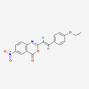 2-[(E)-2-(4-ethoxyphenyl)ethenyl]-6-nitro-4H-3,1-benzoxazin-4-one