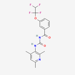 3-(1,1,2,2-tetrafluoroethoxy)-N-[(2,4,6-trimethylpyridin-3-yl)carbamoyl]benzamide