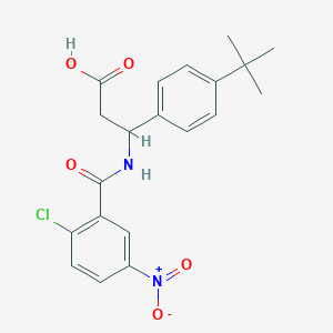 3-(4-Tert-butylphenyl)-3-{[(2-chloro-5-nitrophenyl)carbonyl]amino}propanoic acid