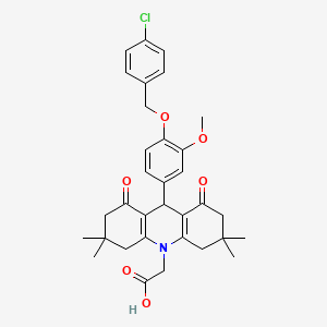 [9-{4-[(4-chlorobenzyl)oxy]-3-methoxyphenyl}-3,3,6,6-tetramethyl-1,8-dioxo-2,3,4,5,6,7,8,9-octahydroacridin-10(1H)-yl]acetic acid