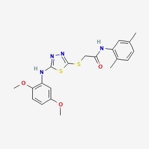 2-({5-[(2,5-dimethoxyphenyl)amino]-1,3,4-thiadiazol-2-yl}sulfanyl)-N-(2,5-dimethylphenyl)acetamide