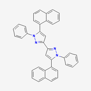 molecular formula C38H26N4 B11078917 5,5'-DI-1-Naphthyl-1,1'-diphenyl-1H,1'H-3,3'-bipyrazole 