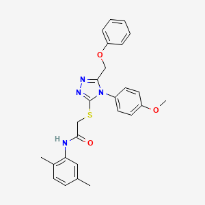 molecular formula C26H26N4O3S B11078955 N-(2,5-dimethylphenyl)-2-{[4-(4-methoxyphenyl)-5-(phenoxymethyl)-4H-1,2,4-triazol-3-yl]sulfanyl}acetamide CAS No. 539808-57-6