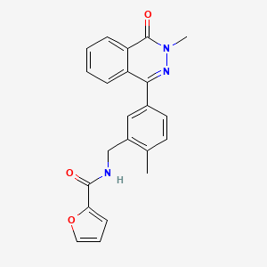 molecular formula C22H19N3O3 B11078974 N-[[2-methyl-5-(3-methyl-4-oxophthalazin-1-yl)phenyl]methyl]furan-2-carboxamide 