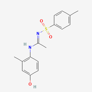 Benzenesulfonamide, N-[1-(4-hydroxy-2-methylphenylamino)ethylidene]-4-methyl-