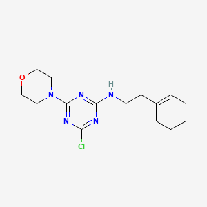 4-chloro-N-[2-(cyclohex-1-en-1-yl)ethyl]-6-(morpholin-4-yl)-1,3,5-triazin-2-amine