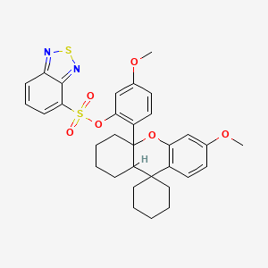 5-methoxy-2-(6'-methoxy-1',3',4',9a'-tetrahydrospiro[cyclohexane-1,9'-xanthen]-4a'(2'H)-yl)phenyl 2,1,3-benzothiadiazole-4-sulfonate