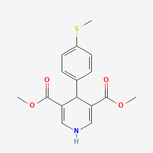 molecular formula C16H17NO4S B11079018 3,5-Dimethyl 4-[4-(methylsulfanyl)phenyl]-1,4-dihydropyridine-3,5-dicarboxylate 