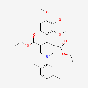 Diethyl 1-(2,5-dimethylphenyl)-4-(2,3,4-trimethoxyphenyl)-1,4-dihydropyridine-3,5-dicarboxylate