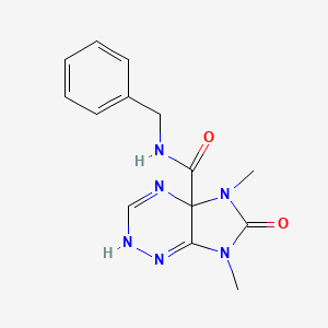 molecular formula C14H16N6O2 B11079032 N-benzyl-5,7-dimethyl-6-oxo-4,5,6,7-tetrahydro-4aH-imidazo[4,5-e][1,2,4]triazine-4a-carboxamide 