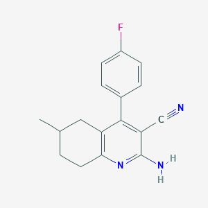 2-Amino-4-(4-fluorophenyl)-6-methyl-5,6,7,8-tetrahydroquinoline-3-carbonitrile