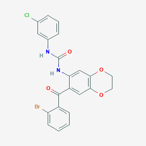 1-{7-[(2-Bromophenyl)carbonyl]-2,3-dihydro-1,4-benzodioxin-6-yl}-3-(3-chlorophenyl)urea