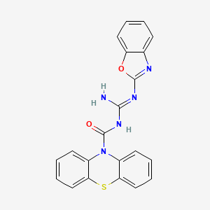 N-[(E)-amino(1,3-benzoxazol-2-ylamino)methylidene]-10H-phenothiazine-10-carboxamide