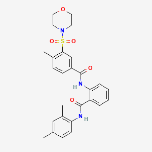 N-{2-[(2,4-dimethylphenyl)carbamoyl]phenyl}-4-methyl-3-(morpholin-4-ylsulfonyl)benzamide