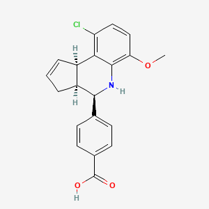 4-[(3aS,4R,9bR)-9-chloro-6-methoxy-3a,4,5,9b-tetrahydro-3H-cyclopenta[c]quinolin-4-yl]benzoic acid