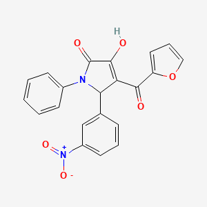 4-(furan-2-ylcarbonyl)-3-hydroxy-5-(3-nitrophenyl)-1-phenyl-1,5-dihydro-2H-pyrrol-2-one