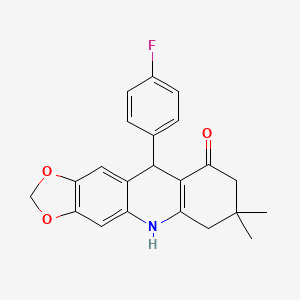 10-(4-fluorophenyl)-7,7-dimethyl-6,7,8,10-tetrahydro[1,3]dioxolo[4,5-b]acridin-9(5H)-one