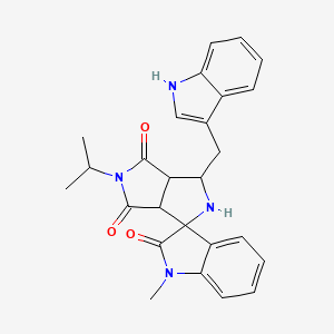 molecular formula C26H26N4O3 B11079123 3'-(1H-Indol-3-ylmethyl)-5'-isopropyl-1-methyl-3A',6A'-dihydro-2'H-spiro[indole-3,1'-pyrrolo[3,4-C]pyrrole]-2,4',6'(1H,3'H,5'H)-trione 