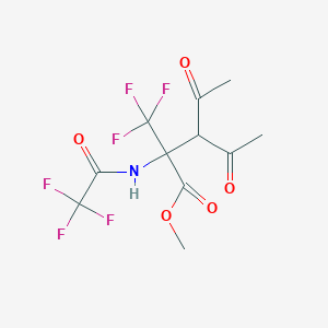 Methyl 3-acetyl-4-oxo-2-[(2,2,2-trifluoroacetyl)amino]-2-(trifluoromethyl)pentanoate