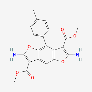 molecular formula C21H18N2O6 B11079151 Dimethyl 2,6-diamino-4-(4-methylphenyl)furo[2,3-f][1]benzofuran-3,7-dicarboxylate 