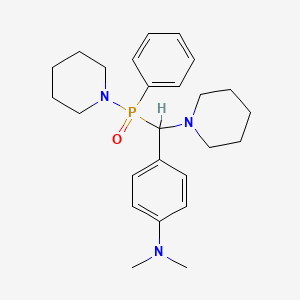 N,N-dimethyl-4-{[phenyl(piperidin-1-yl)phosphoryl](piperidin-1-yl)methyl}aniline