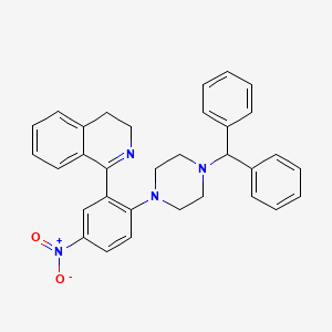 1-{2-[4-(Diphenylmethyl)piperazin-1-yl]-5-nitrophenyl}-3,4-dihydroisoquinoline