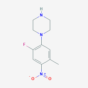 1-(2-Fluoro-5-methyl-4-nitrophenyl)piperazine