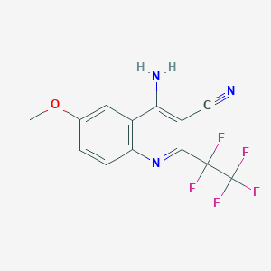 4-Amino-6-methoxy-2-pentafluoroethyl-quinoline-3-carbonitrile